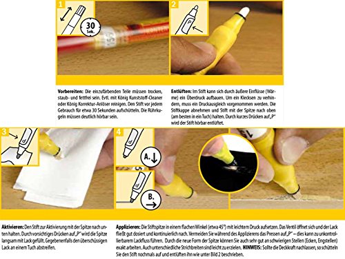 5ml Lack-Liner Plus Lackstift Picobello RAL 9016 Verkehrsweiss – Made in Germany - 4