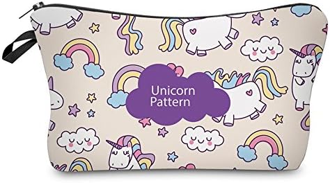 Cute Funny Cute Girls Series Funny Life 3D Printing Cosmetic Bag Pencil Case (Cartoon Unicorn)
