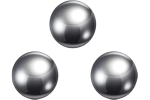 sourcing map 3uds Precisión Bolas 25mm Diámetro G10 Cromo Acero Bola para Rodamientos, Plata