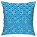 Produktbild OPoplizg Rain Throw Pillow Cushion Cover, Pattern with Dark Storm Clouds Thunderbolt and Raindrops On Blue Background,Decorative Square Accent Pillow Case,18 X 18 Inches,Blue Grey and Yellow_2