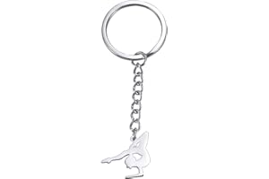 EUEAVAN Porte-clés de gymnastique pour filles - Breloque en forme de cœur - Accessoire de gymnastique - Accessoire pour entraîneur