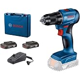Bosch Professional GSR 185-LI Ak&uuml;l&uuml; Delme Vidalama Makinesi (18 Volt, 2 x 2,0 Ah Ak&uuml;, Şarj Cihazı, Yumuşak/Sert Tork: 21/50 N