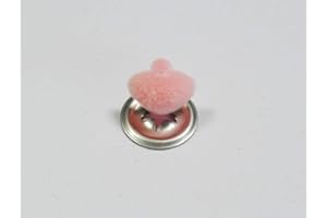 celloexpress FLOCK PINK Cat/Triangle Nose 9mm Metal Backs - Teddy Bear & Soft Toy Making Detailed Nose - Pack of 1