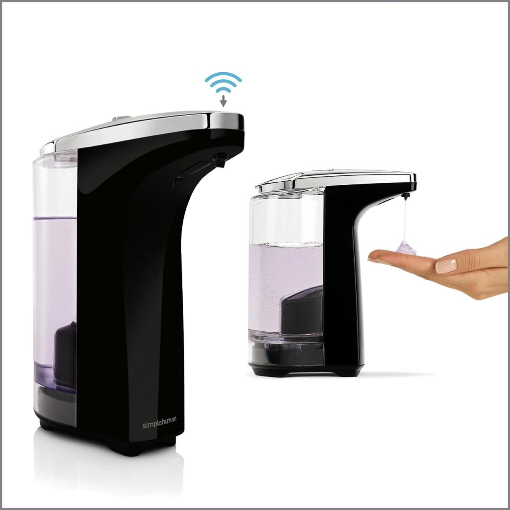 simplehuman Compact Sensor Pump with Soap Sample, 237 ml Black