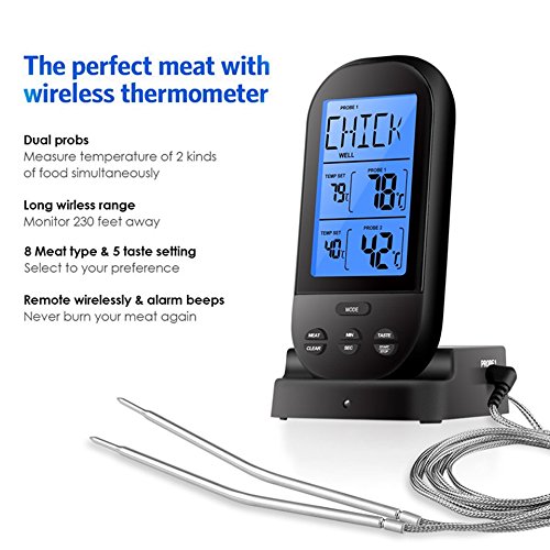 Goldbeing 1 Stück Ersatz Temperaturfühler für Lebensmittel/Fleisch Temp überwachen - 4