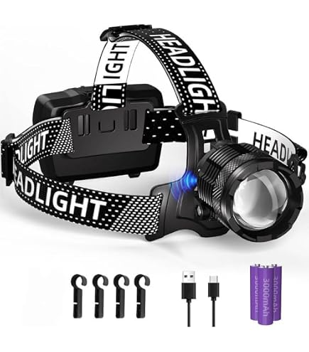 Lampe Frontale LED WESLITE 10000 Lumens XHP70.2 Rechargeable