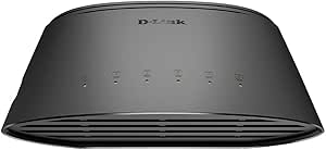 D-Link DGS-1005D 5-Port Gigabit Switch Desktop (10/100/1000 Mbit/s TP (RJ-45) Gigabit Ports, bis zu 2000 Mbit/s pro Port im Full-Duplex-Modus, l&uuml;fterlos)
