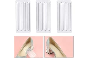 QUUPY 6 fogli/24 inserti posteriori per tallone, autoadesivi, in gel di silicone trasparente, protezioni invisibili per scarpe