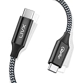 LivX Action Thunderbolt 4 Type C Kablo 100 W PD Şarj 1.8 Metre 40 Gbps Veri ve G&ouml;r&uuml;nt&uuml; Aktarım Kablosu &Ouml;rg&uuml;l&uuml; Kablo TH02