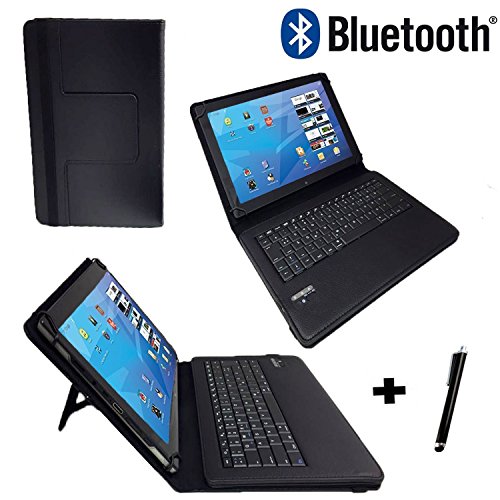 Bluetooth Tastatur Tablet Pc Tasche für Aldi MEDION LIFETAB P10506 MD 60036 / 25,65 cm / 10.1 " / 10 Zoll Tab Case mit Qwertz Deutsche Tastenbelegung BT