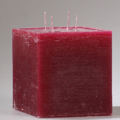 Preisvergleich Produktbild Würfel 4-Docht dunkelrot 140 x 150 mm