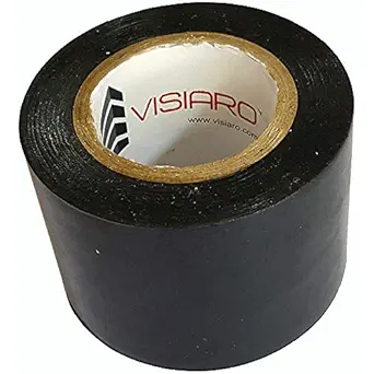 VISIARO PVC Self Adhesive Black Monsoon Tape, Width 48mm x Length 18mtrs, Pack of 1