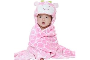 Hilmocho Manta De Bebé Con Capucha Toalla de Baño Infantil Swaddle Wrap Animal Dibujos Animados Albornoz Suave Caliente para Baño Ducha