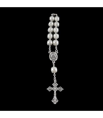 Otuuz 1 Chapelet de Voiture pour Rétroviseur avec Saint Christophe et Crucifix, Argent, Cadeau pour Conducteur Chapelet pour Pare-Soleil Rétroviseur Intérieur Talisman pour la Chance en Voyage Otuuz 1 Chapelet de Voiture pour Rétroviseur avec Saint Christophe et Crucifix, Argent, Cadeau pour Conducteur Chapelet pour Pare-Soleil Rétroviseur Intérieur Talisman pour la Chance en Voyage