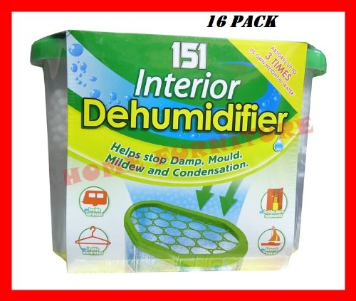 16 PACKS (151 Interior Dehumidifier) – Helps Stop Mould Mildew Damp & Condensation