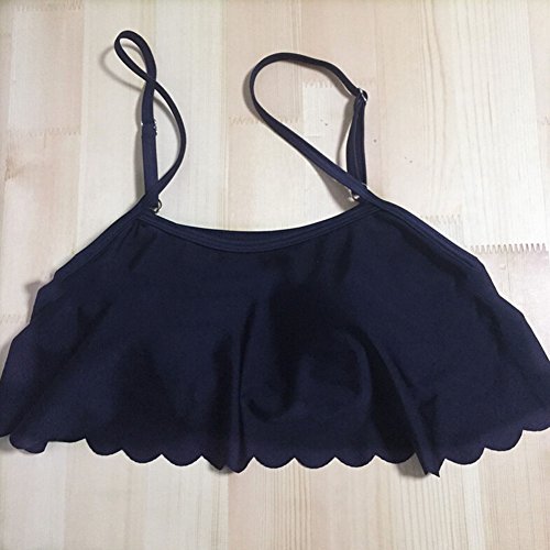 Highdas Frauen Mädchen Volant Bade Bademode Push Up Bikini Set gepolsterter BH Badeanzug Schwarz - 3