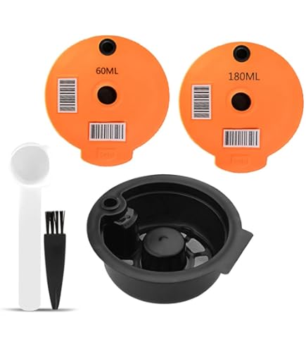 HAILASRE Set of 2 Reusable Simo Coffee Capsules, 200 and 220 ml, PP