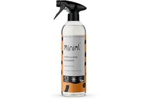 Miniml Oven & Hob Cleaner Spray, 750ml - Clementine Citrus Scent, Powerful Grease & Grime Remover, Solvent-Free, Cruelty-Free, Vegan, Natural & Plant-Based, Quick Dry Cleaning Formula