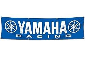 Bofanio Flag Compatible with Yamaha Flag Banner Decor ATV ATC Motorcycle Racing 2x8ft Banner for Garage Man Cave Dorm Room