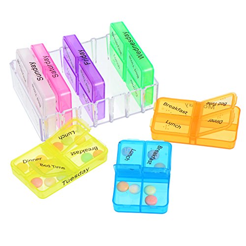 Mudder Pille Box 7 Tag Medizin Box Organizer mit 28 Fächern - 4