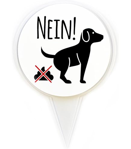 Zeitzone Hundekot-Verbotsschild – Aus Gusseisen, Mit Erdspieß, 32x23 Cm, Witziges Design