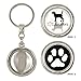 Produktbild 1StopShops Stilvolle Herz Labrador Shadow & Dog Paw beidseitigen Spinner Schlüsselanhänger