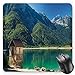 Produktbild Italy Mouse Pad, Predil Alpine Lake North Italy Slovenian Border Julian Alps Idyllic Scenery Gaming Mousepad Office Mouse Mat Sea Green Blue Ivory