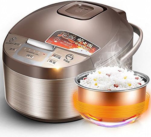 D Electric pot Smart Rice Cookers Home Fashion Booking 4L Yellow Crystal Honeycomb Rice Cookers,Brown