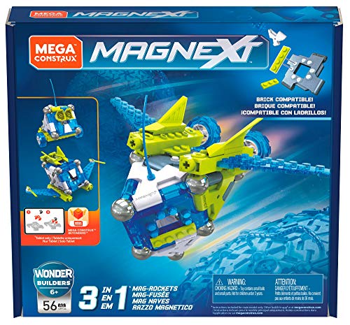 MEGA Construx Magnext, Costruzione Magnetica con 56 Pezzi, Giocattolo per Bambini 6+ Anni, GFF24
