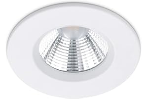 Trio Leuchten Zagros 650710131 Spot LED encastrable en métal blanc mat avec 1 ampoule LED 5,5 W