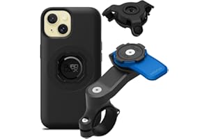 Quad Lock Support Téléphone pour Guidon de Moto avec Amortisseur de Vibrations et Coque MAG pour iPhone 15
