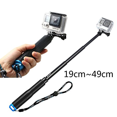 Regolabile telescopico extension pole selfie stick palmare monopiede per gopro hero 5 4 3