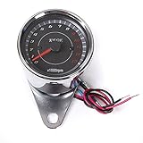 Económico y duradero JCHUNL Velocímetro de la Motocicleta Tacómetro Cuentakilómetros Contador de revoluciones 0-13000 RPM New Hot