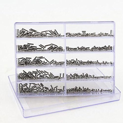 Somarke Assorted 1.6mm-6.0mm Tiny Screws Kits for Eyeglasses and Cellphone Repair, 10 Sizes,700pcs