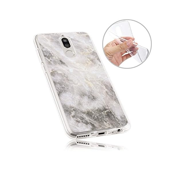 Finoo TPU Handyhülle für Dein Huawei Mate 10 Lite Made In Germany Hülle mit Motiv und Optimalen Schutz Silikon Tasche Case Cover Schutzhülle für Dein Huawei Mate 10 Lite - Marmor 01 – Bild 3