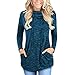 Produktbild friendGG Damen Sweatshirt Weit T Shirt Tunika Tops Pullover Langarmshirts Damen Mode Herbst Winter S-3XL