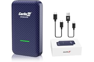 Carlinkit 4.0 Adaptador inalámbrico Apple CarPlay y Android Auto 2 en 1, para CarPlay CarPlay con Cable Año del Modelo: 2016-2022, Plug & Play, Compatible con actualización en línea