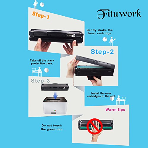 Fituwork 2Black Reemplazo Compatible para Samsung MLT-D111S Cartucho de T  ner para Samsung Xpress M2070 M2070W M2020 M2020W M2022 M2022W M2070FW  2B - 2Packs 