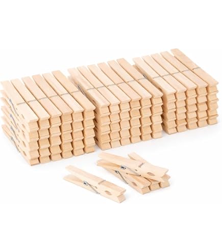 YIXNSW 50 mollette da bucato in legno grande 7,2 cm x 1,8 cm, utilizzate per appendere foto, promemoria e note, fai da te e appendere biancheria