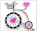 Produktbild WKAIJCO 20 Zoll Kinder Fahrrad Pastoralen Kreative Ruhige Uhren Modische Wohnzimmer Hängen Tisch Cartoon Persönlichkeit Wanduhr Dekoration