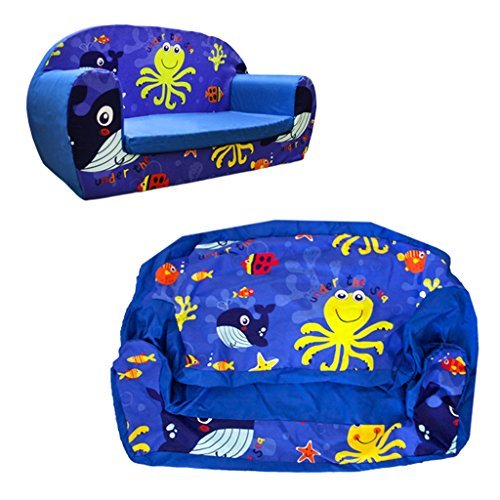 Ready Steady Bed Aqua Time Cover for Children's Foam 2 Seater Sofa