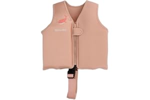 TUTETE.COM Chaleco de natación Monnëka con correa con cierre de seguridad, chaleco flotante de aprendizaje, ayuda a la flotación, chaleco de mar, 8 compartimentos