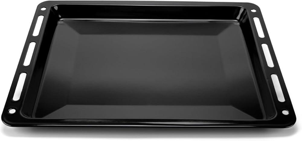 Ankastre Emaye Fırın Tepsisi 46,0X36,5X3CM Bosch Siemens Beko Arçelik Vestel Profilo Uyumlu Siyah Renk
