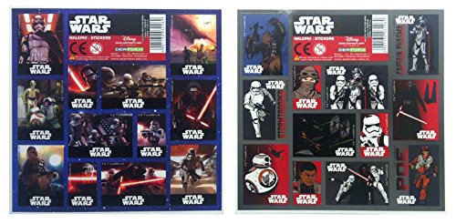 Star Wars – 16 tlg. Set 8 Bleistifte mit Radiergummi + 8 Stickerbogen Mitgebsel Kindergeburtstag - 2