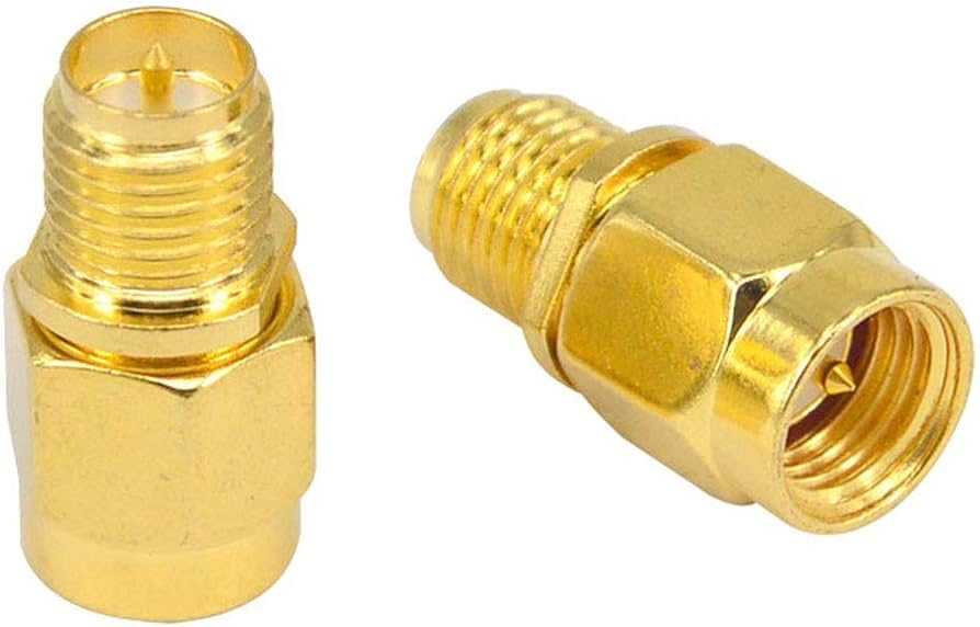 NBR SMA Male to RP SMA Female RF Coaxial Adapter FPV Antenna Adapter Wi-Fi Antenna Signal Booster Repeater Wireless Coaxial Cable Extension Cable FPV Drone Wireless LAN Device - 1 Pc.