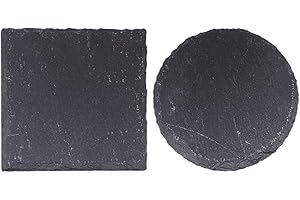 PATKAW 2pcs Reptile Basking Platform Tortoise Rock Plate Slate Feeding Dish Bowl Turtle Bathing Area for Lizard Gecko Bearded Dragon Chameleon Snake Frog