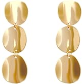Yellow Chimes Earrings for Women and Girls Fashion Golden Dangler Earrings | Gold Plated Western Geometric Circle Shaped Dang