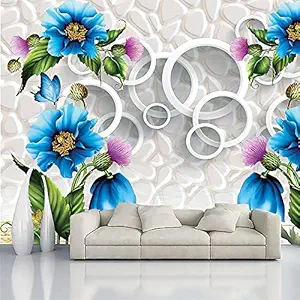 Floral Decor Wallpaper Multicolor Wall Sticker for Home D?cor, Living Room, Bedroom, Hall, Kids Room, Play Room(Self Adhesive Vinyl, Waterproof Model DW094) (16 X 96 INCH)