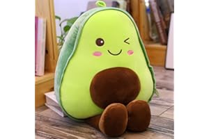 OUKEYI Avocat en Peluche, Oreiller décoratif en Forme d'avocat, pour Enfant et Animal de Compagnie (45 cm)