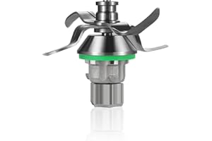 TRAWOLF Cuchillo mezclador para robot de cocina Vorwerk Thermomix TM6, acero inoxidable, incluye junta